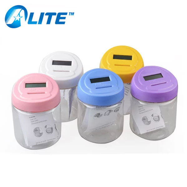 Personal Bank Plastic Digital Coin Counting AA Batteries Included Money Saving Box