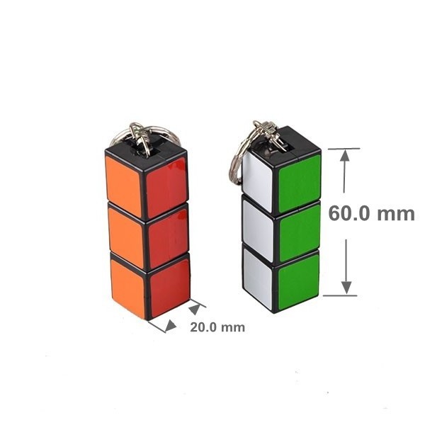 PVC Plastic Magic Cube LED Light Key Chain Flashlight for Promotion