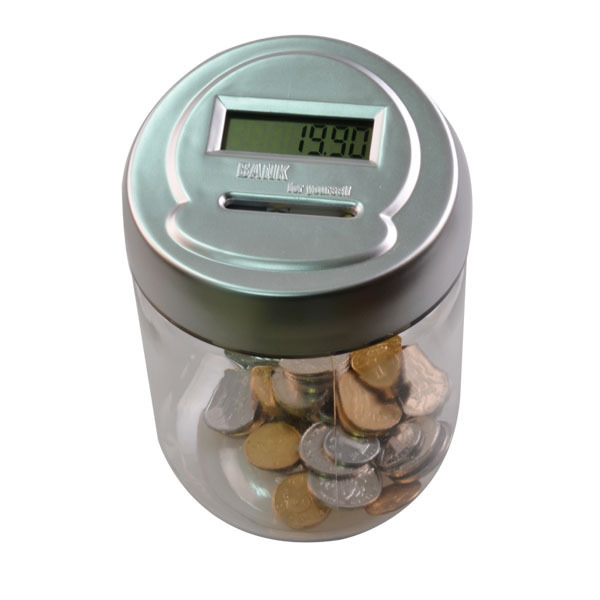 Wholesale Plastic Digital Counting Money Jar Portable Money Save Coin Bank