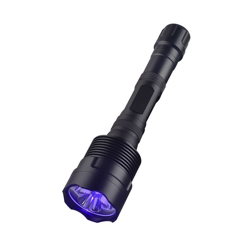 High Power 30watt Rechargeable 365nm 395nm UV LED Flashlight Heavy Duty Black Material UV Light