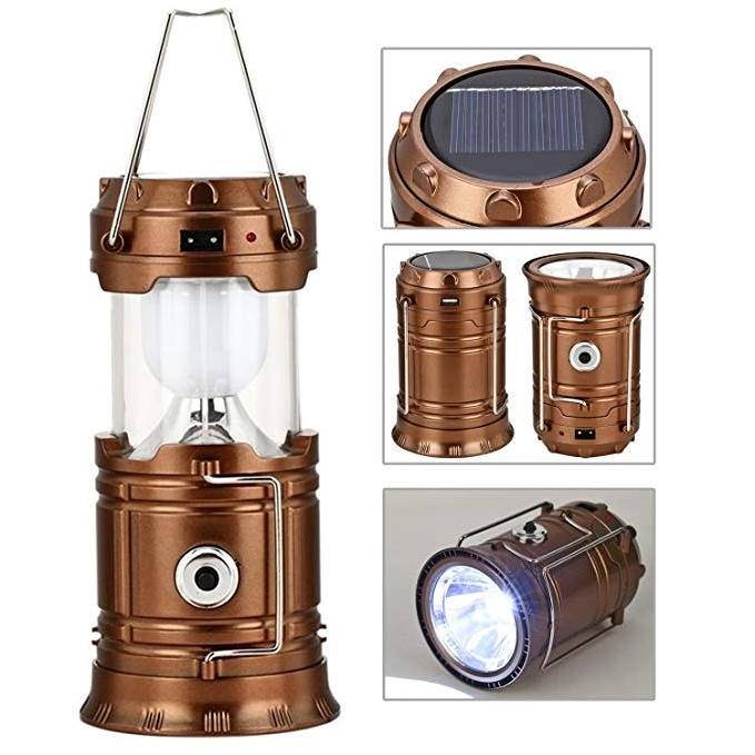 2 Pack Handheld Lantern 5v USB Charger Solar Rechargeable LED Camping Lantern For Hurricane