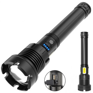 USB Rechargeable Powerful 90000 Lumen Flashlight With 10000 mah Battery High Power P90 LED Tactical Flashlight For Camping