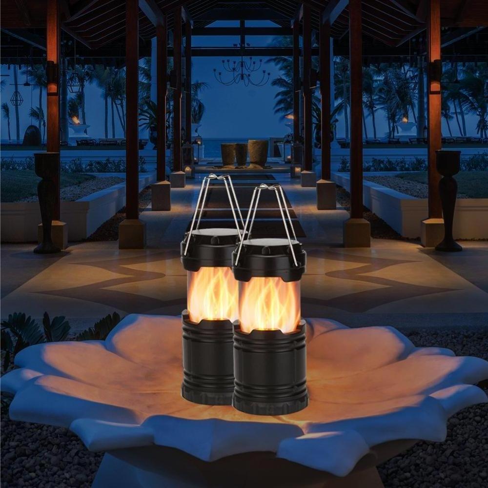 Flame LED Outdoor emergency light led camping lantern with AA Battery camping light lamp lantern mantles Pop Up Camping Lantern