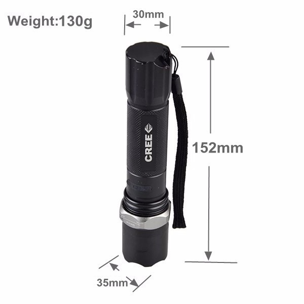 Aluminum Signal Traffic Wand Rechargeable Power LED Light Baton Torch