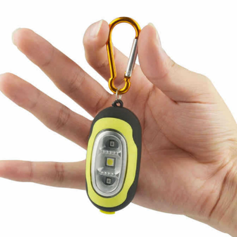 Promotional Gift Magnetic Keychain Carabiner COB LED Work Light Mini Camping Keyring Flashlight with Red Light