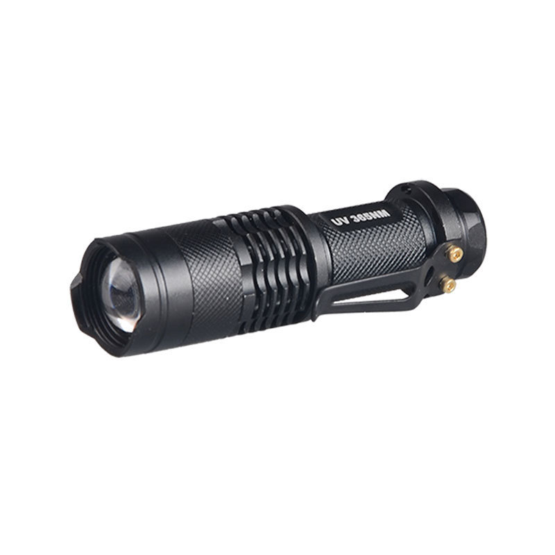 365nm 395nm UV LED Flashlight Mini Zoomable Flashlight Tactical Portable Torch