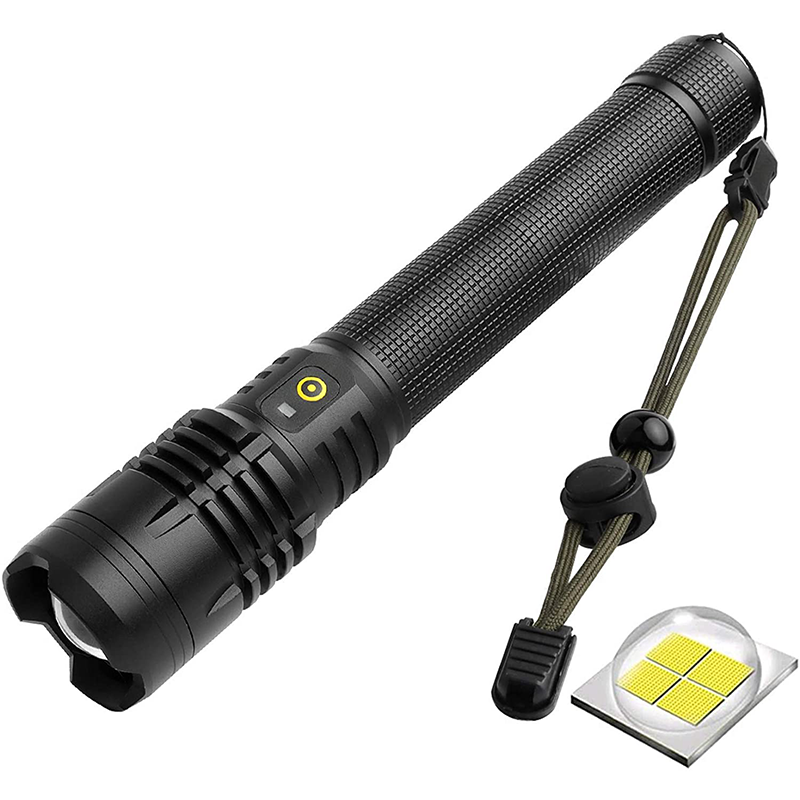 Military Style tactical flashlight xhp90 led torch Power Bank Zoom torchlight Rechargeable Spotlight Flashlight