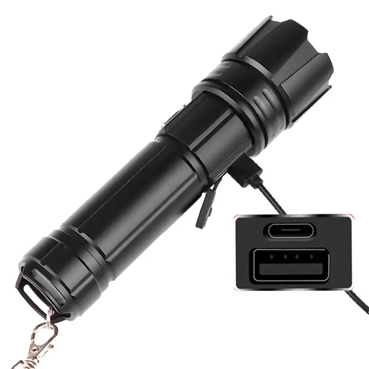 New 30w 1500m White Flashlight 10km Rechargeable LEP Torch Powerful Ultra Long Range Hand Lantern For Outdoor Lamp 2024