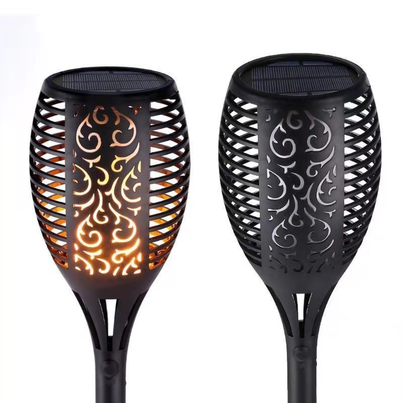 Ultra-Bright Solar Powered Flickering Flames 12/33/51/72/96 LED Torch Outdoor Waterproof LED Garden Light