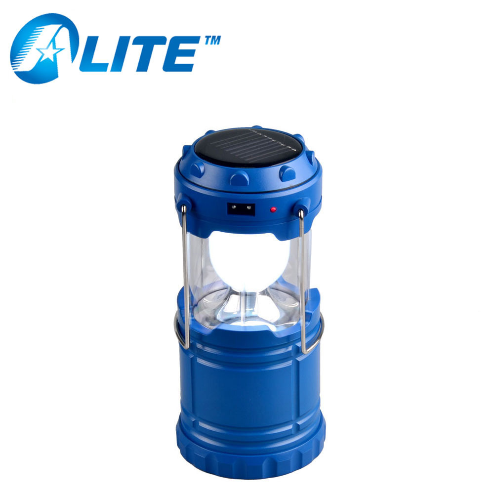 Solar Outdoor Camping Lantern Rechargeable Emergency Light Portable Collapsible LED Flashlight