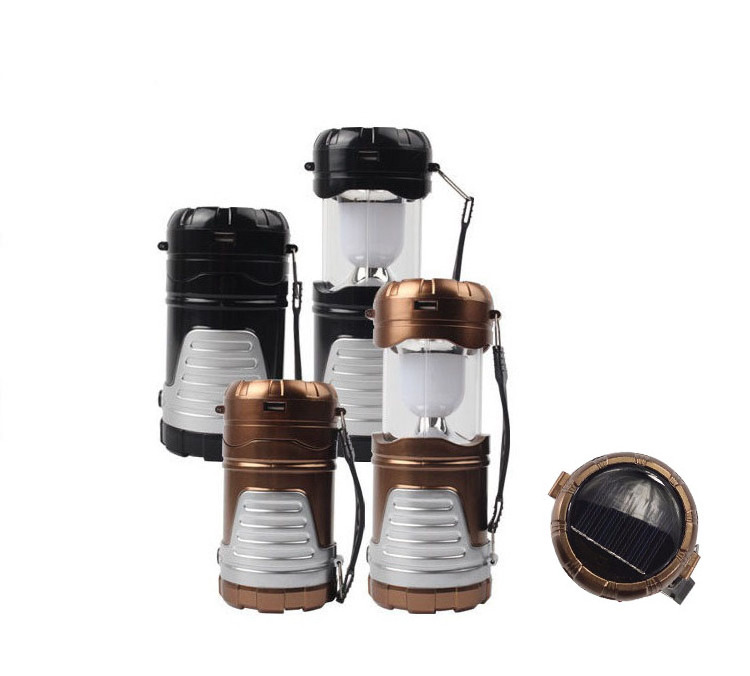 Multi-function ABS Plastic Solar Dynamo Warm White LED Camping Lantern Portable Rechargeable Foldable LED Lamp