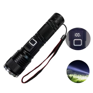 Rechargeable Flashlights With Digital Display 3000 High Lumens Zoomable Flashlight For Outdoor Emergency Camping Power Outage