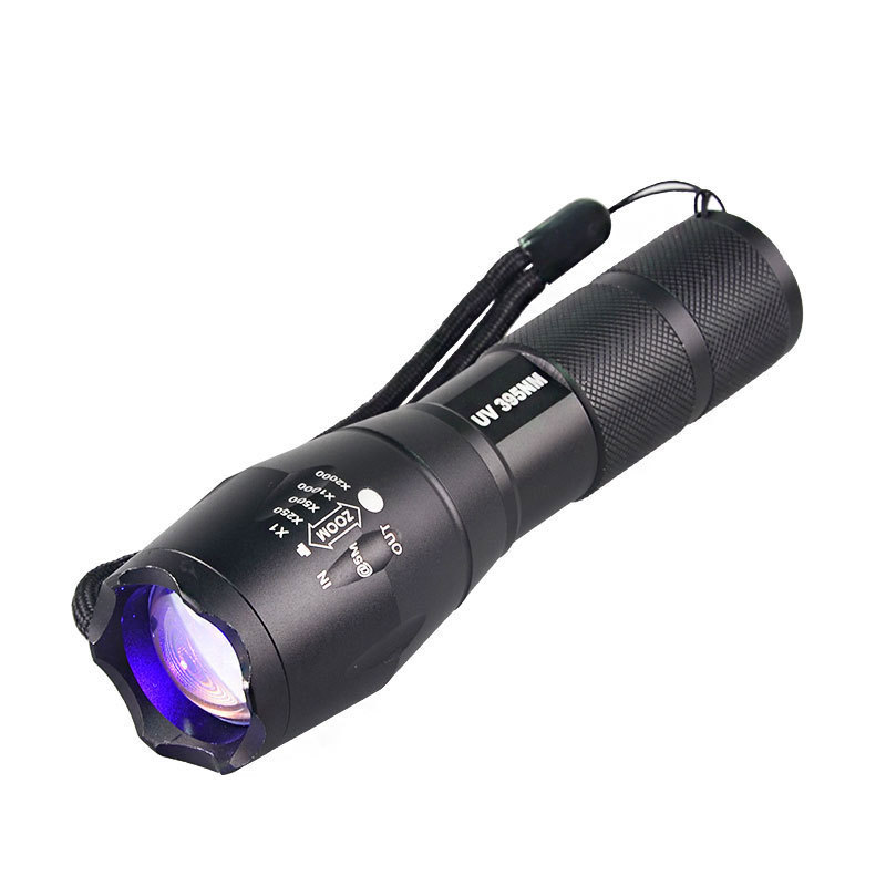 Handheld Zoomable Black Light Flashlights 18650 Battery or 3 AAA Battery 365nm 395nm UV LED Flashlight