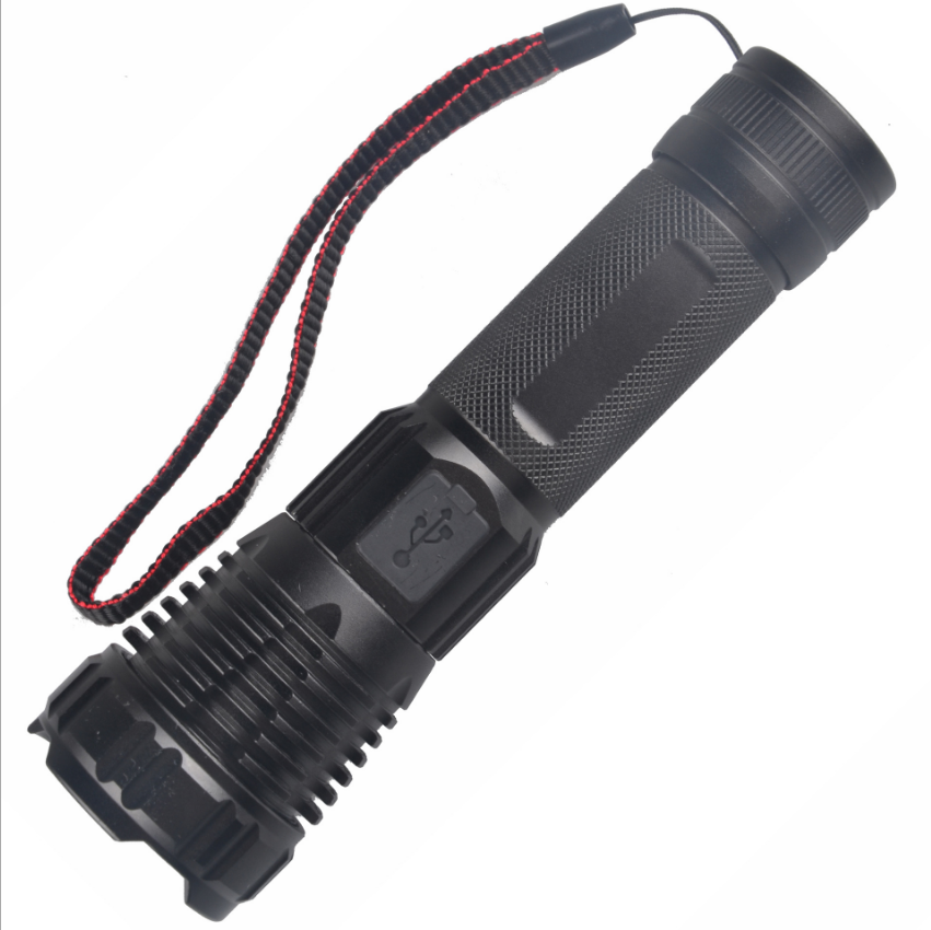 3000 Lumen Super Long Range Torch Waterproof Usb Rechargeable XH-P90 Zoom Tactical LED Flashlight with Power Bank