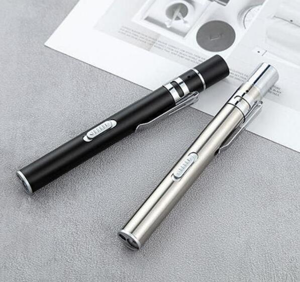 Nurse Penlight Stainless Steel USB Rechargeable LED Medical Pen Light for Students Doctors Warm White Cool White Flashlight