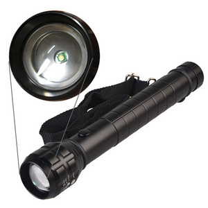 High Power 3Watt LED Torch Heavy Duty Outdoor Torch Zoom Flashlight With Nylon Strap Compass 3D