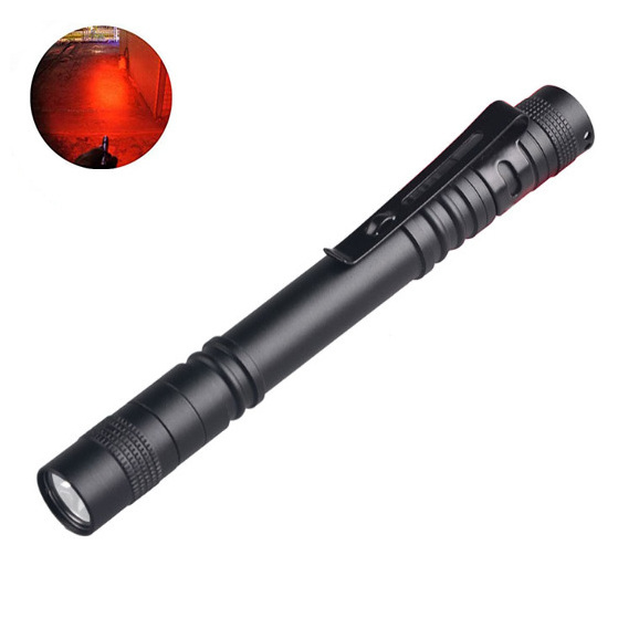 Red Light Penlight Flashlight One Mode For Camping Hiking Animal Protecting Beekeeping Detecting Astronomy Aviation Night Vision