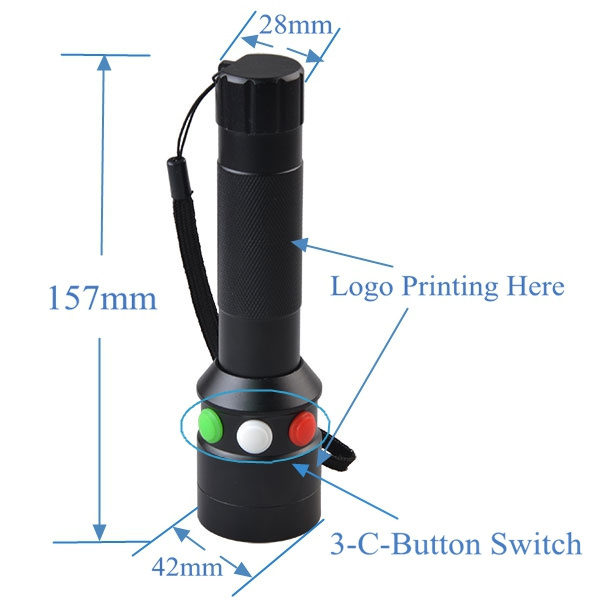 Specialized 3 Models Long Range Torch Railway Signal LED Rechargeable Flashlight