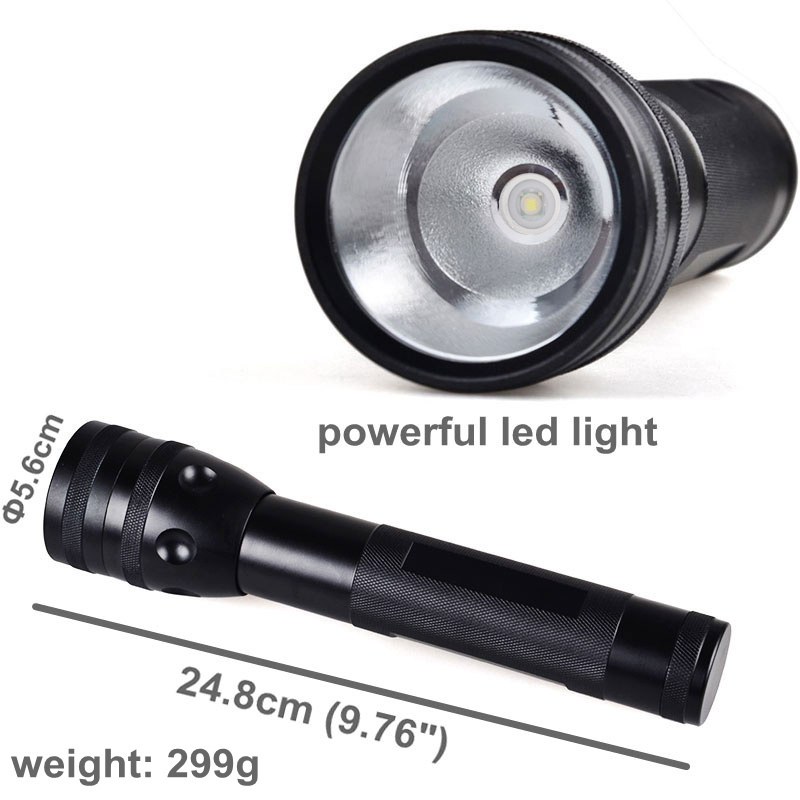 Waterproof High Power T6 LED Heavy-duty 2 Cell D Battery Flashlight with holster