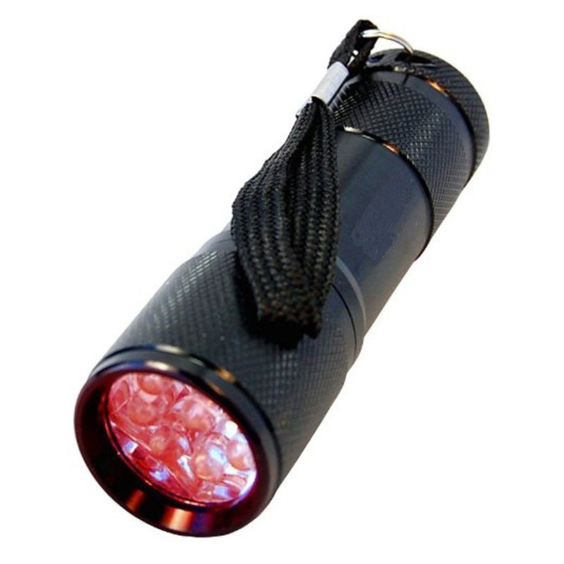 Wholesale Custom Logo Aluminum 3pcs AAA Battery Mini Vein Finder Red Beam 9 LED Flashlight Torch