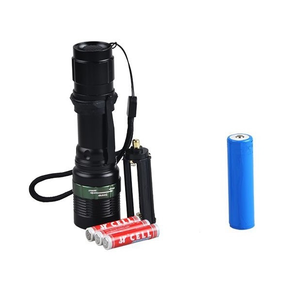 3W 625nm Long Range Fire Emergency Red LED Flashlight Night Hunting Torch Light