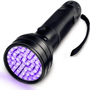 Portable Aluminum 395nm Blacklight 51 LED UV Torch For Pet Urine