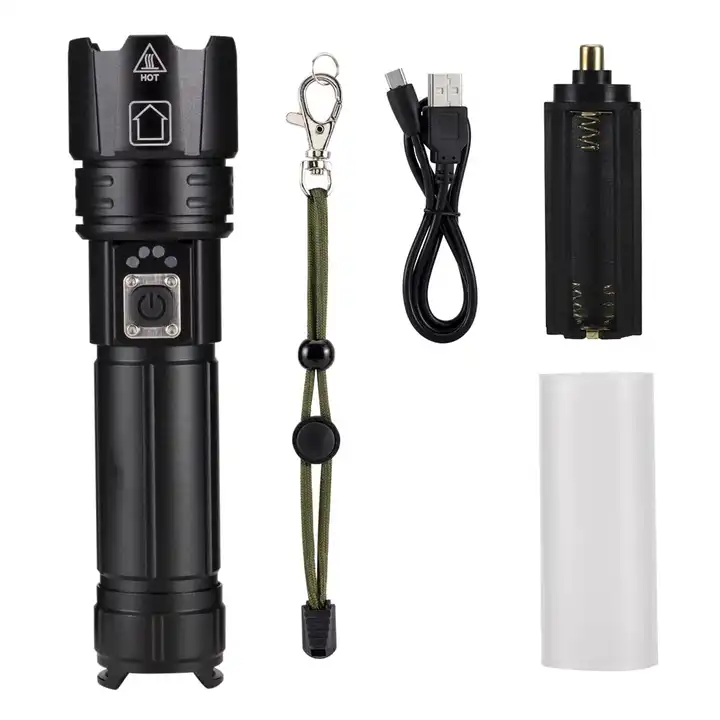 New 30w 1500m White Flashlight 10km Rechargeable LEP Torch Powerful Ultra Long Range Hand Lantern For Outdoor Lamp 2024