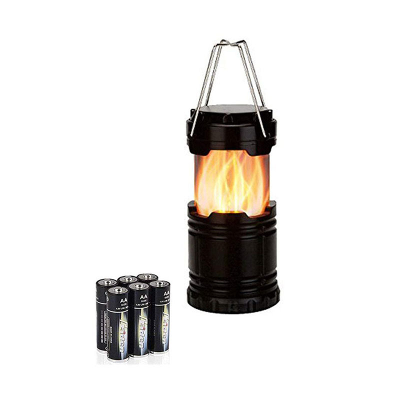 Flame LED Outdoor emergency light led camping lantern with AA Battery camping light lamp lantern mantles Pop Up Camping Lantern