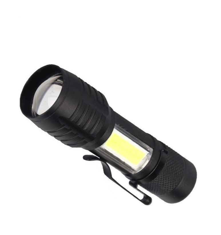 LED Mini Flashlight Portable Super Bright Flashlight Side Light COB With USB Charging