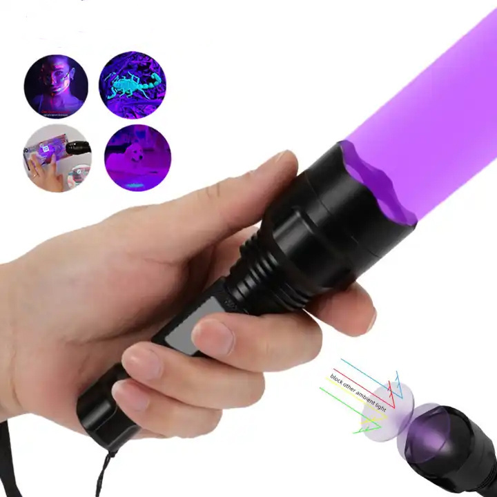 Powerful Hunting Rechargeable Blacklight 395nm 365nm 10w Convoy C8 UV Flashlight Torch For Gems Catch Scorpion