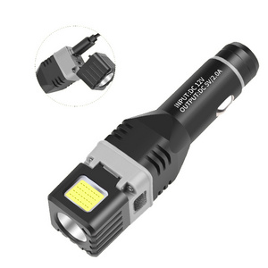 Rechargeable LED Car Lighter Torch Usb Rechargeable Led Multi Function Flashlight For Emergency