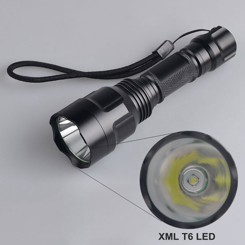 Self Defense Tactical  Hunting Rechargeable Battery Flashlight Torch With Charger