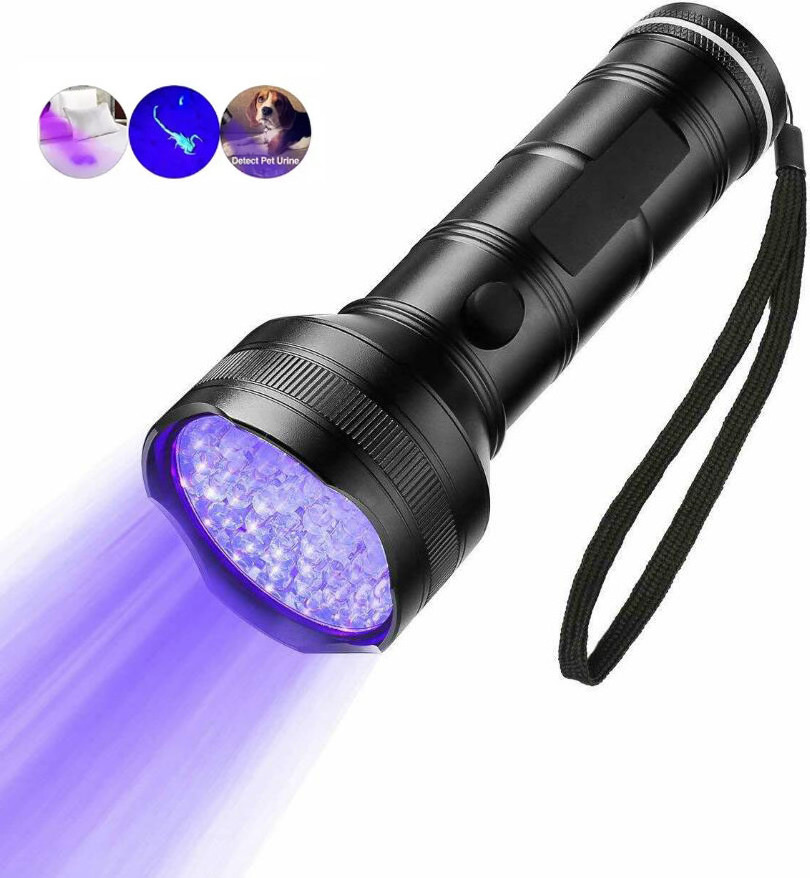 51 LEDs 395nm UV Black Light Torch Dog Cat Pet Urine and Stain Detector UV Flashlight With Tactical Cones