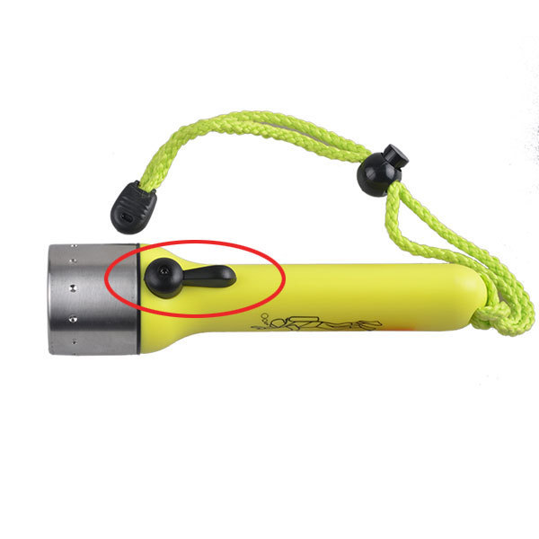 ABS plastic AA battery under water scuba professional diving led flashlight torch