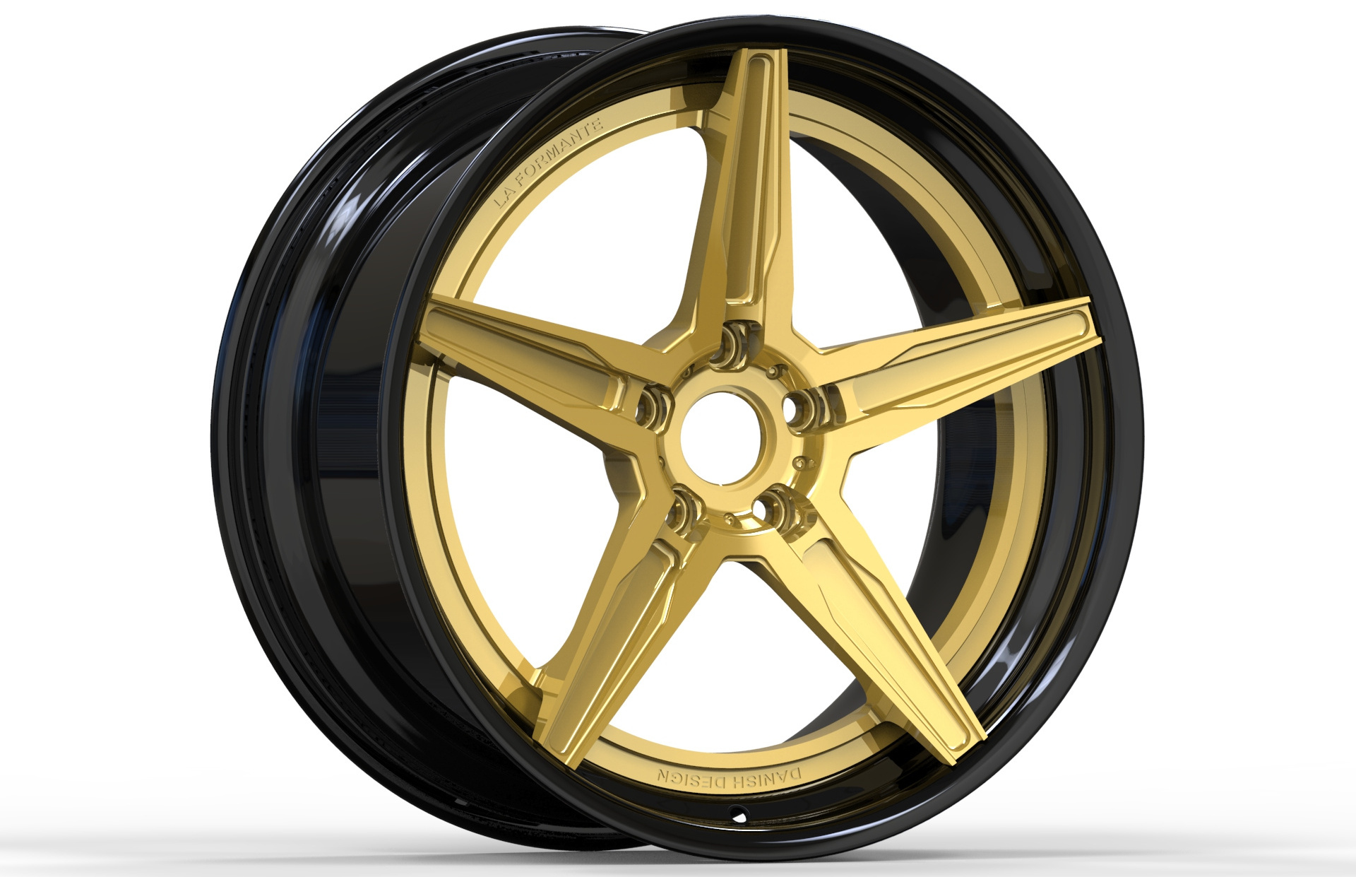 high strength polished gold silver  2piece forged wheel rims alloy passenger car wheels rims