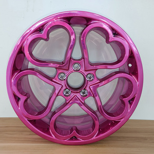 Factory Wholesale 16 17 18" 19" 20" 21" 22" inch one piece forged car wheels chromed pink loving hearts forged rims