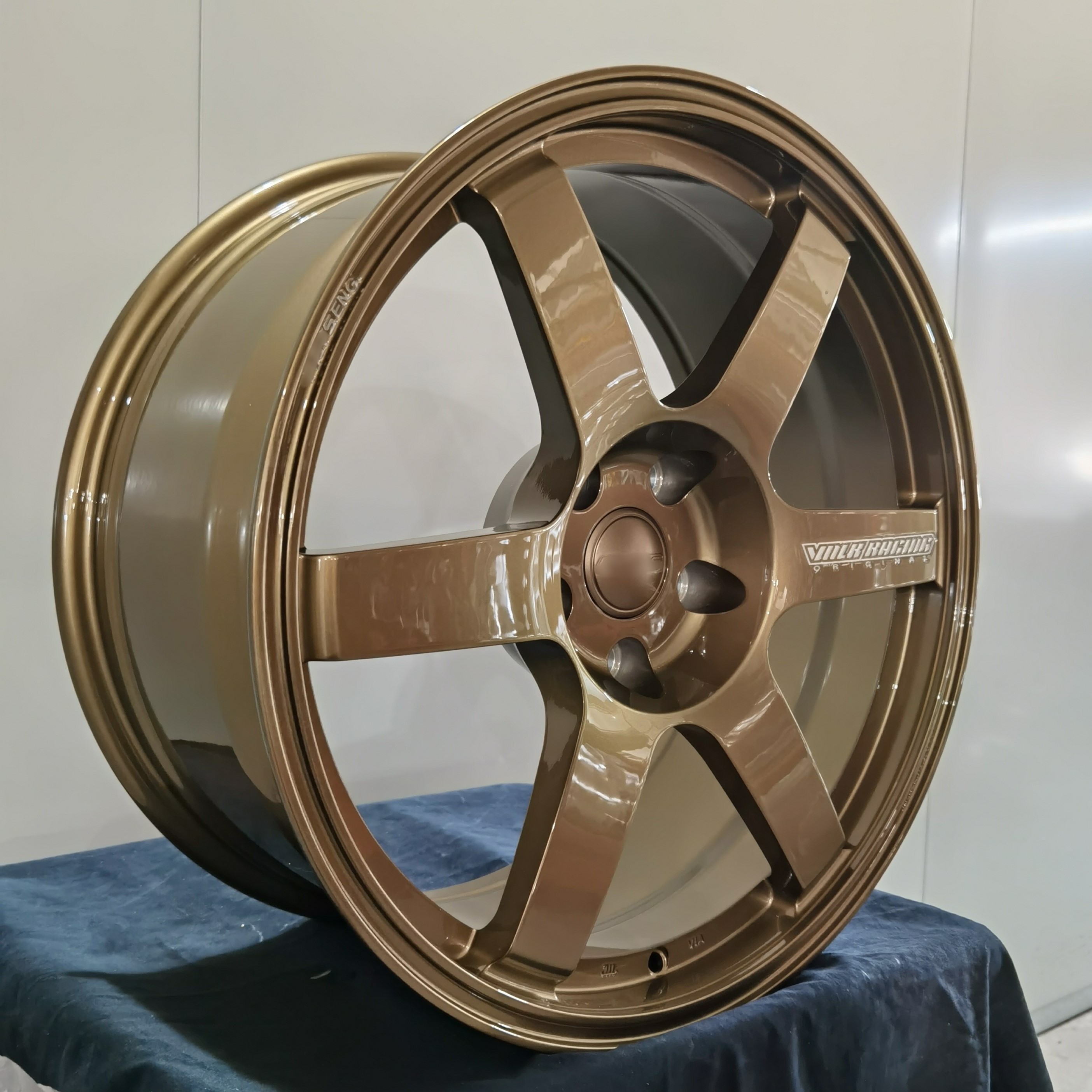 Bronze color 6 spoke deep dish design 17 18 19 20 21 22 inch pcd 5x114.3 5x120 4x4 alloy wheels for TE37