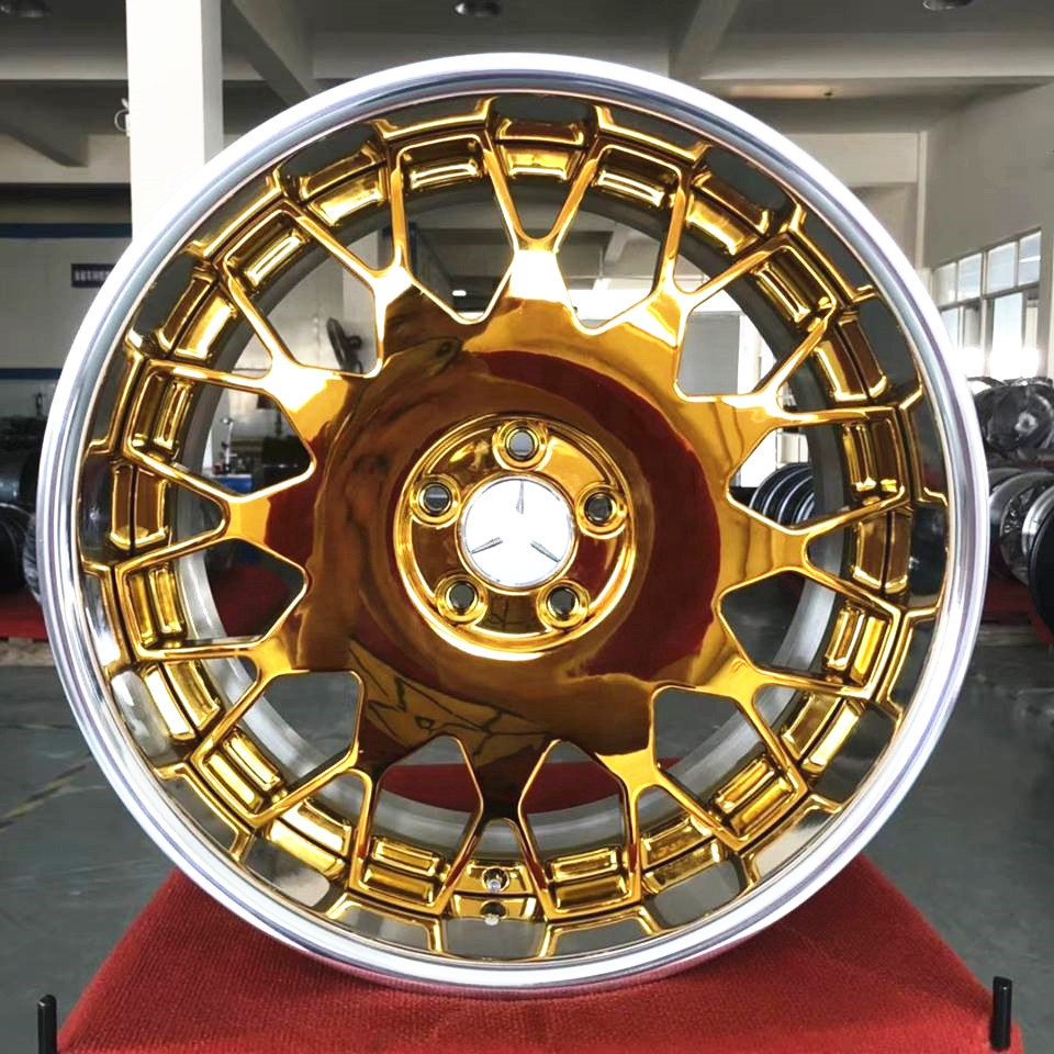 Custom gold wire wheels 18 19 20 21 22 inch forged alloy wheels