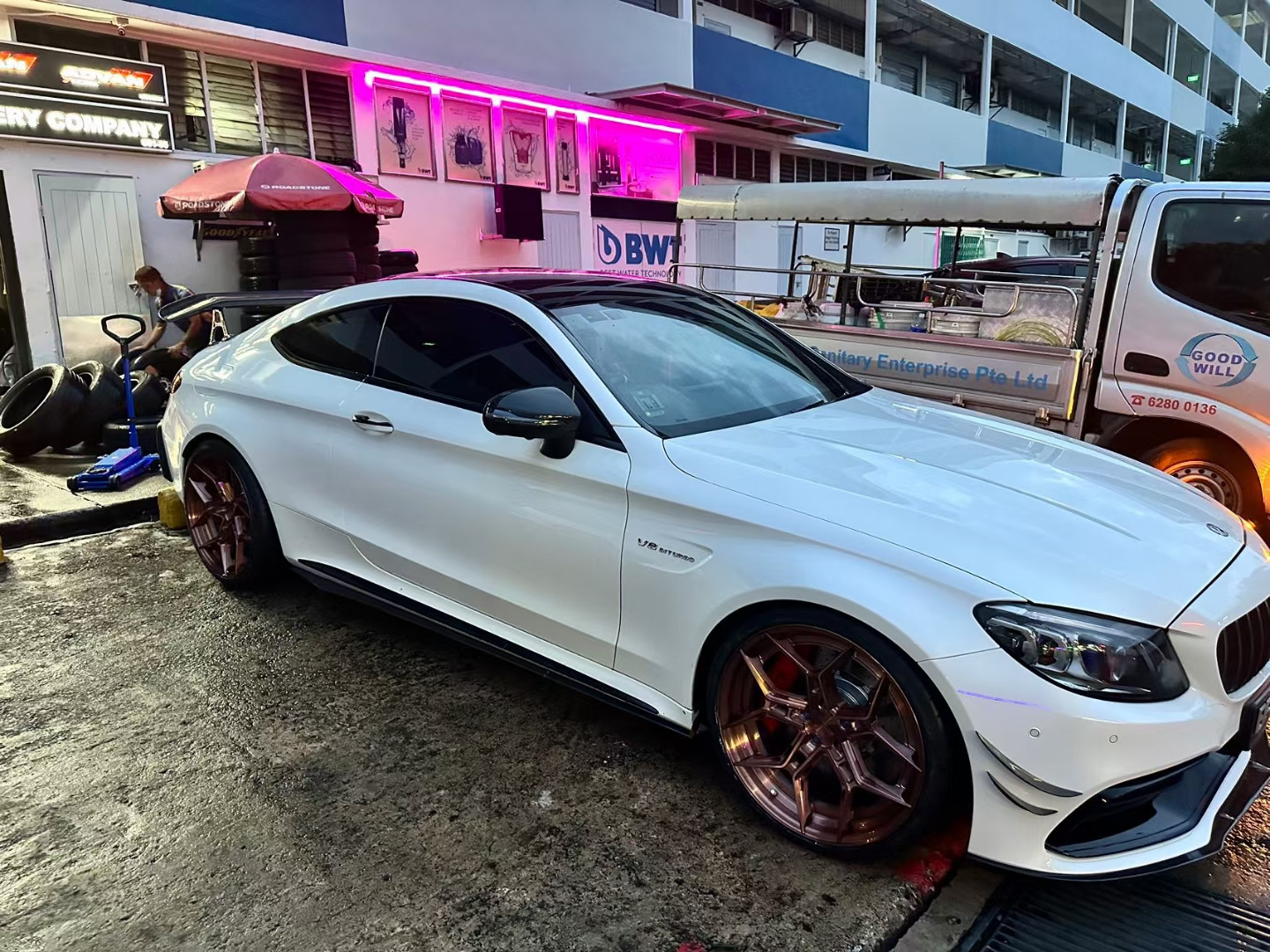 Customized wheel brushed rose gold polished forged wheels 2 piece deep lip concave dish rims for Mercedes Benz AMG GTS C43 C63