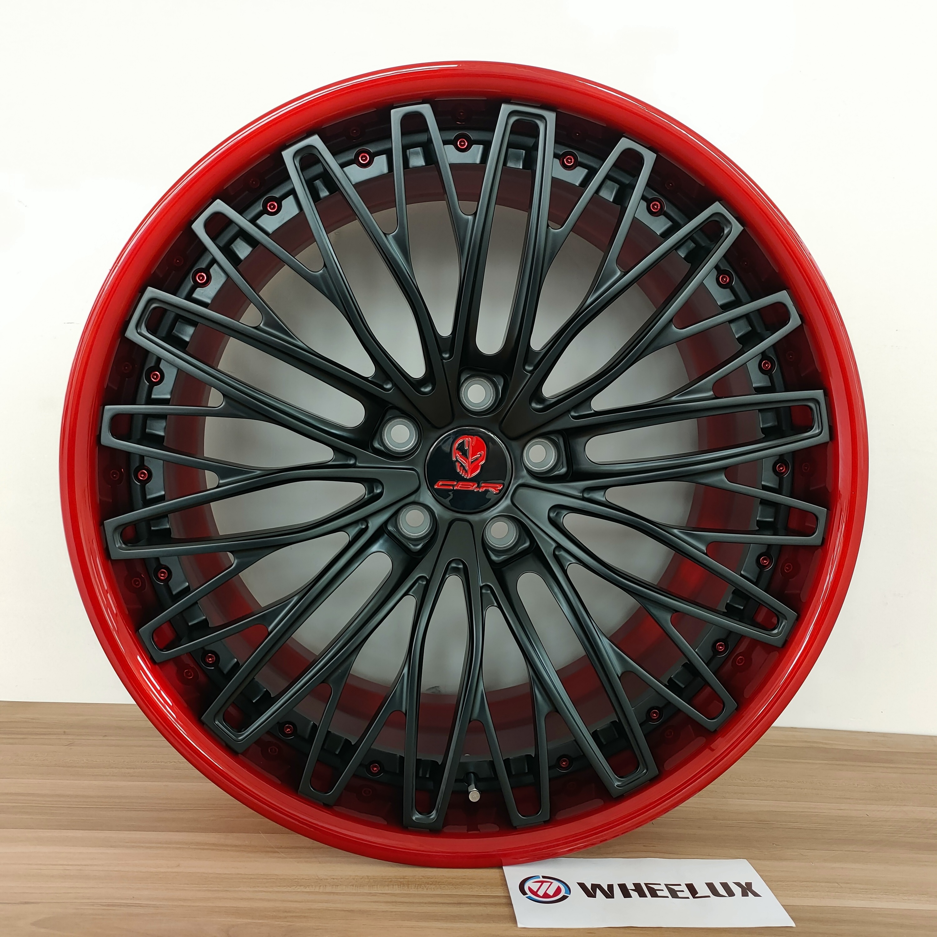 19 20 21 Inch Two-Piece 6061 T6 Rims Black And Red Aluminum Alloy Forged Wheels for Corvette C8 C7 ZR1 Z06 C6 C5 rims