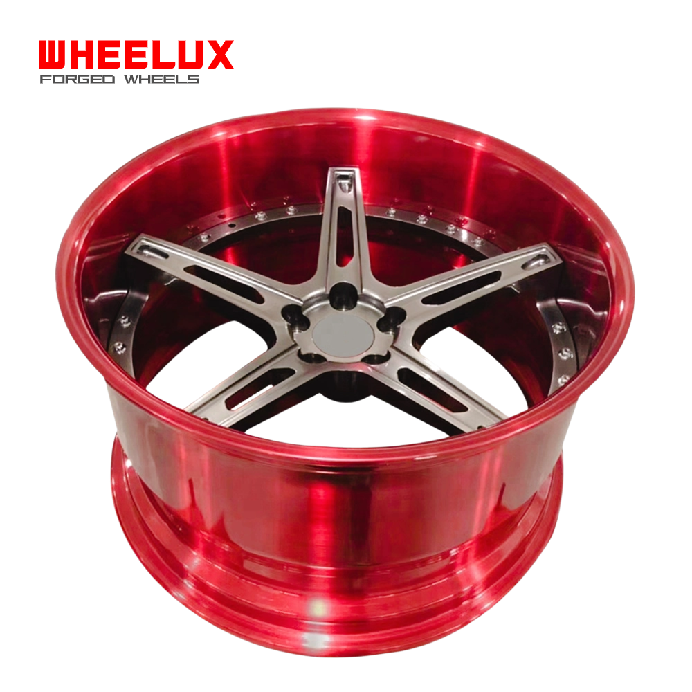 custom 20 21 inch forged 2 piece red lip rims black 5x114.3 5x120 alloy wheels for bmw x3m f97 x4m audi q5 q7 honda civic