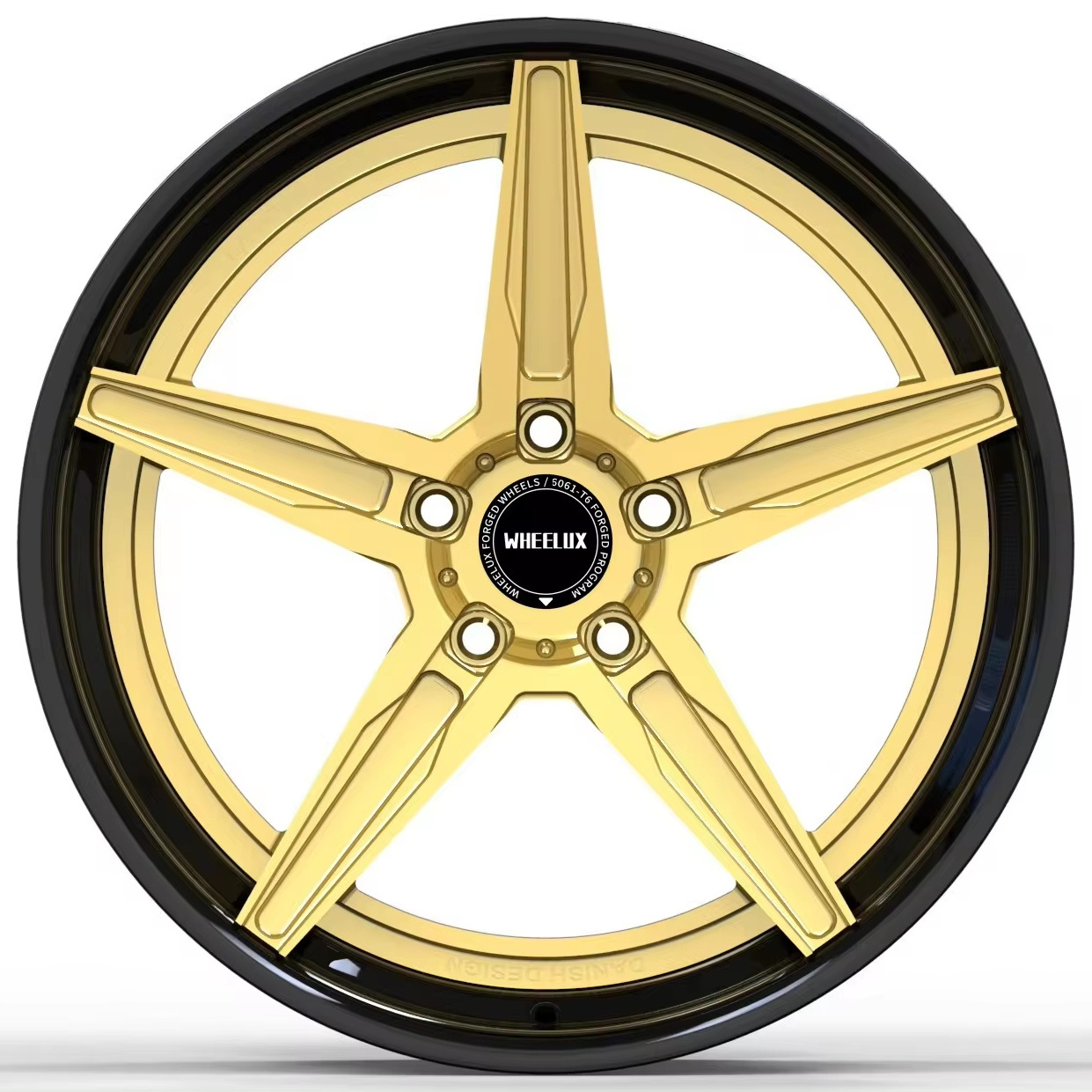 high strength polished gold silver  2piece forged wheel rims alloy passenger car wheels rims