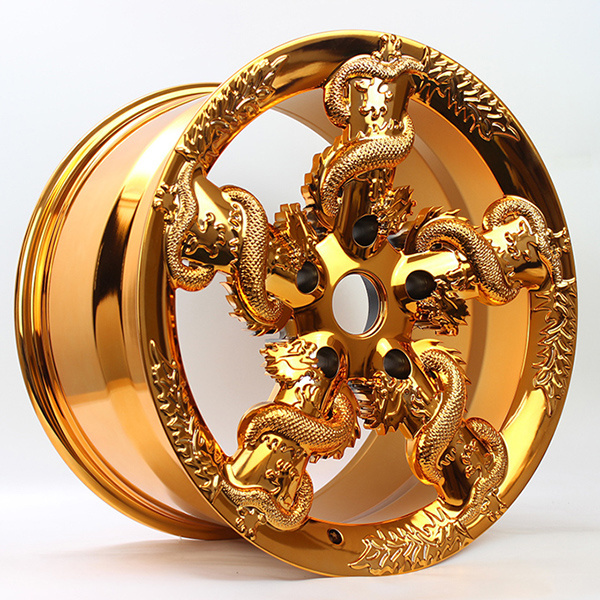 WHeelux high quality luxury custom china dragon gold forged wheels  20 21  inch5x130 5x120 6x139.7 for  passenger car wheels