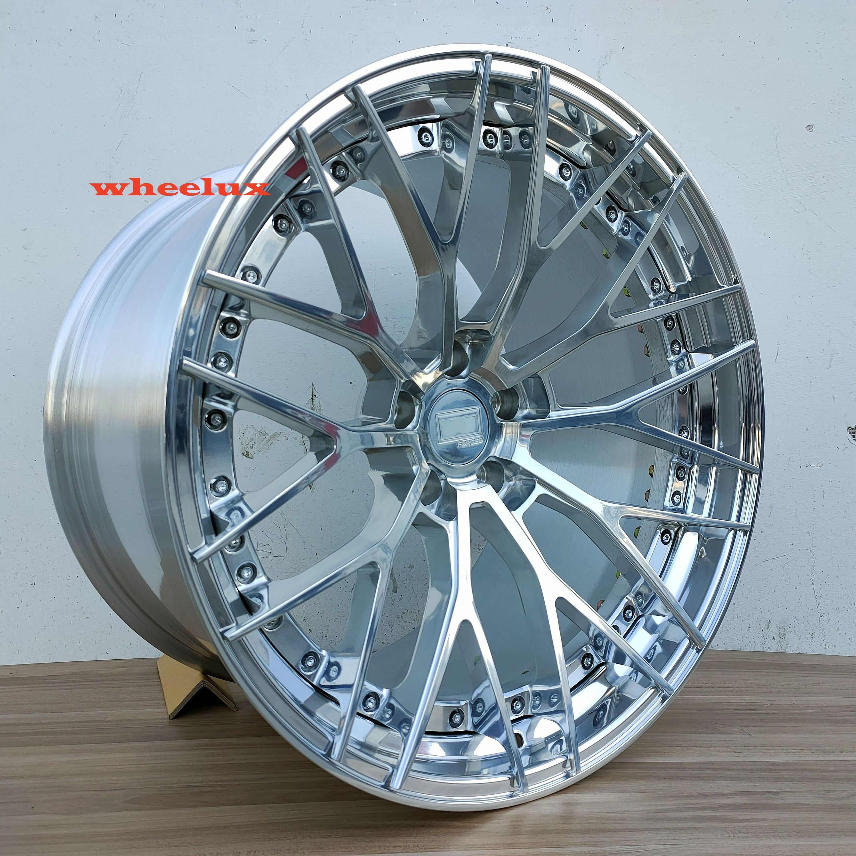 custom 2 piece chrome wheel rim 5x114.3 5x120 5x130 for corvette C8 18 19 20 21 22 24 26 28 inch