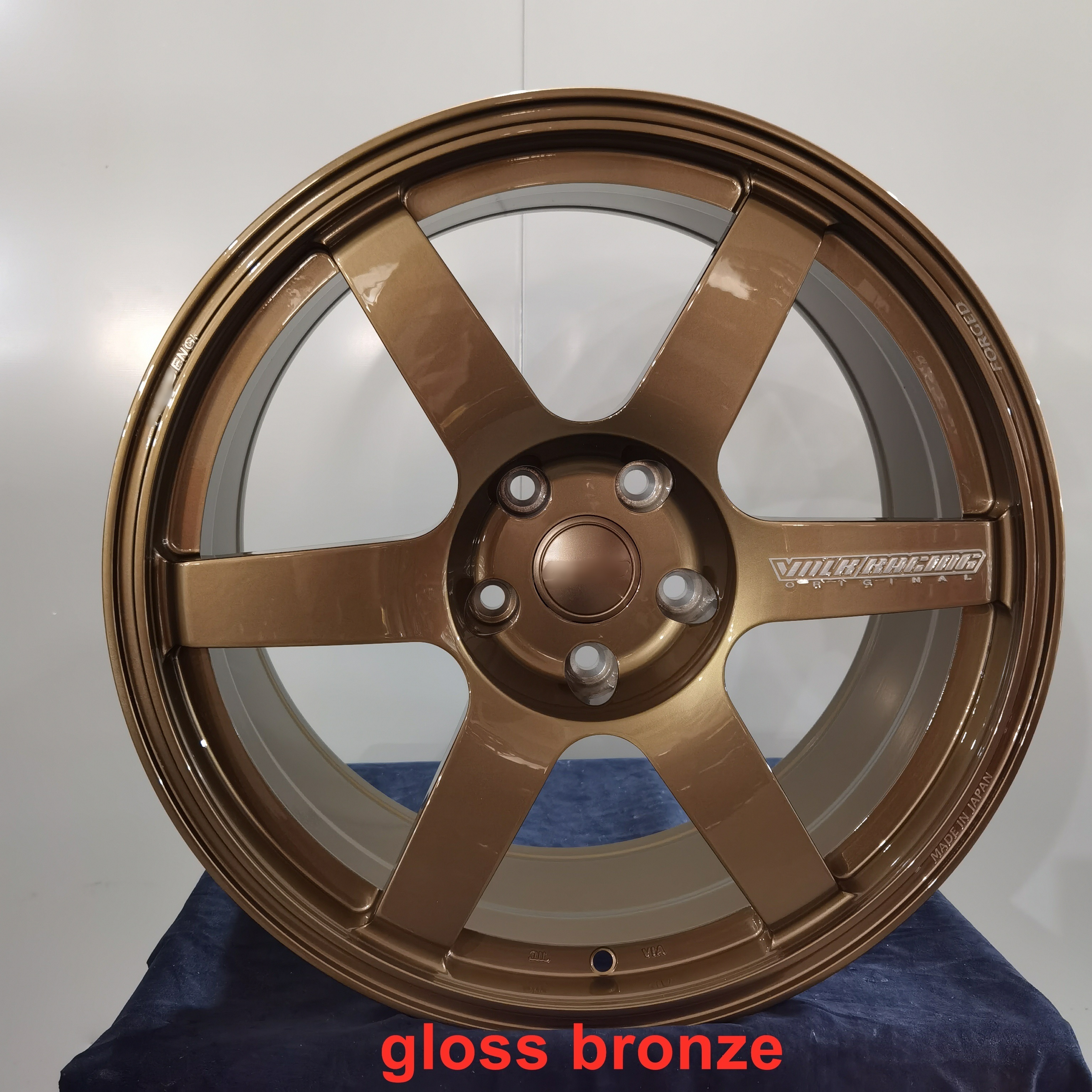 Bronze color 6 spoke deep dish design 17 18 19 20 21 22 inch pcd 5x114.3 5x120 4x4 alloy wheels for TE37