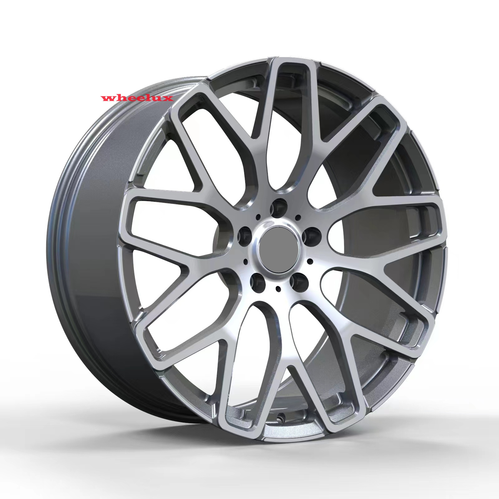 Deep Steel Gray Machine Face Forged Rims Alloy Wheel 19 20 21 22 24 Inch 5x112 5x130 Passenger Car Wheels For Brabus Car