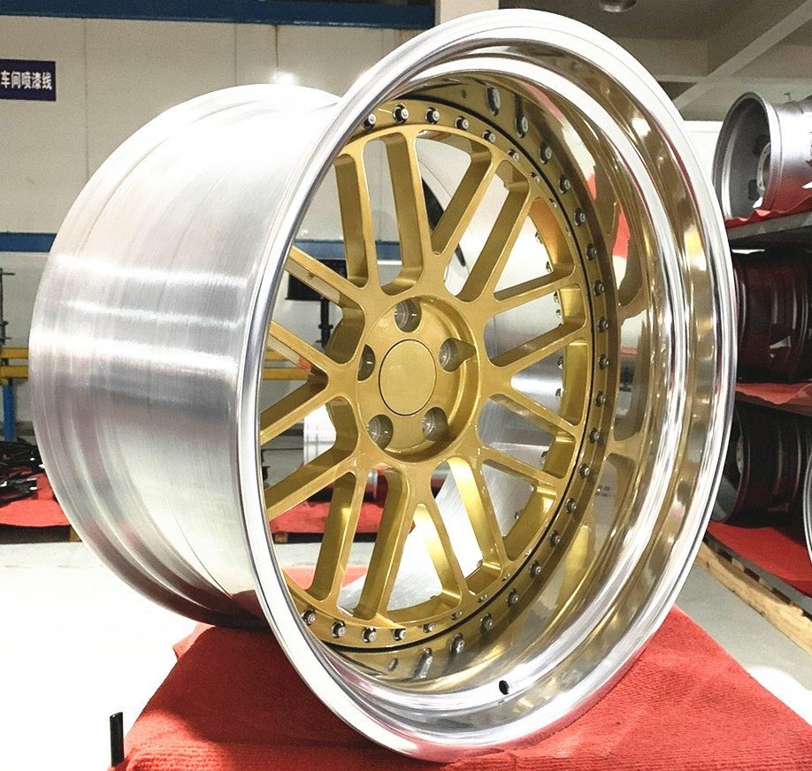 Custom gold wire wheels 18 19 20 21 22 inch forged alloy wheels