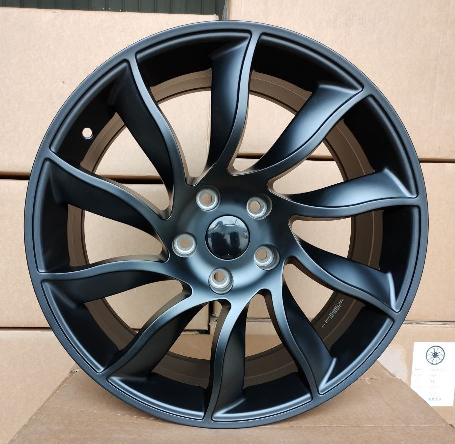 forged magnesium wheels concave matt black rays chrome alloy wheels  for Tesla Model S Model 3 Model Y