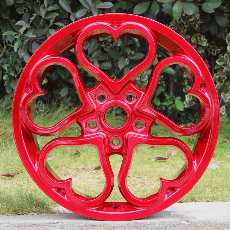 China custom made pink red black 17 18 19 20 21 22 24 inch forged alloy wheels rims with hearts