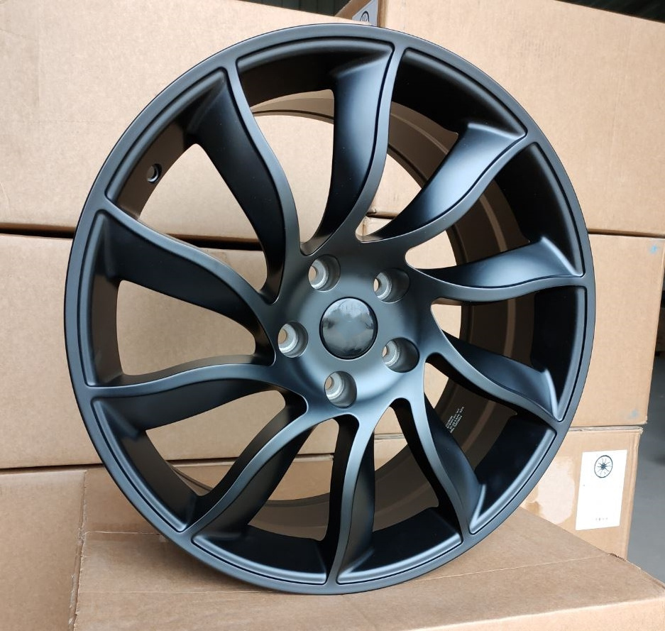 forged magnesium wheels concave matt black rays chrome alloy wheels  for Tesla Model S Model 3 Model Y